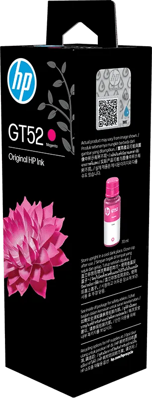 HP GT52 Magenta Genuine inkjet Ink Bottle view 3
